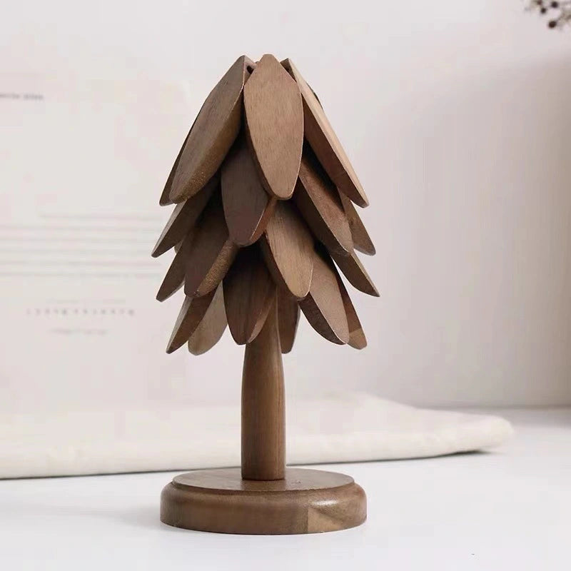 Gourmetific™ Tree-Shaped Wooden Trivet Set