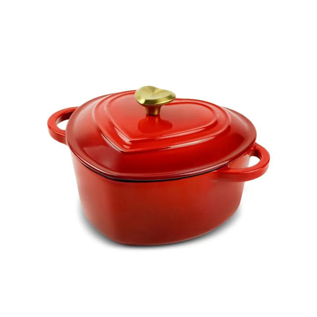 Gourmetific™ Heart-Shaped Cast Iron Pot