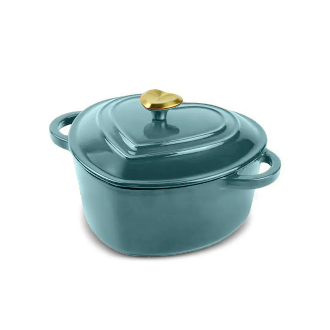 Gourmetific™ Heart-Shaped Cast Iron Pot