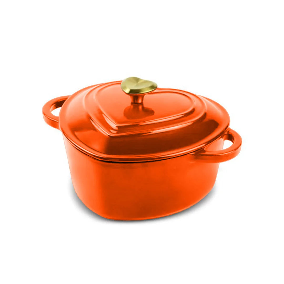 Gourmetific™ Heart-Shaped Cast Iron Pot