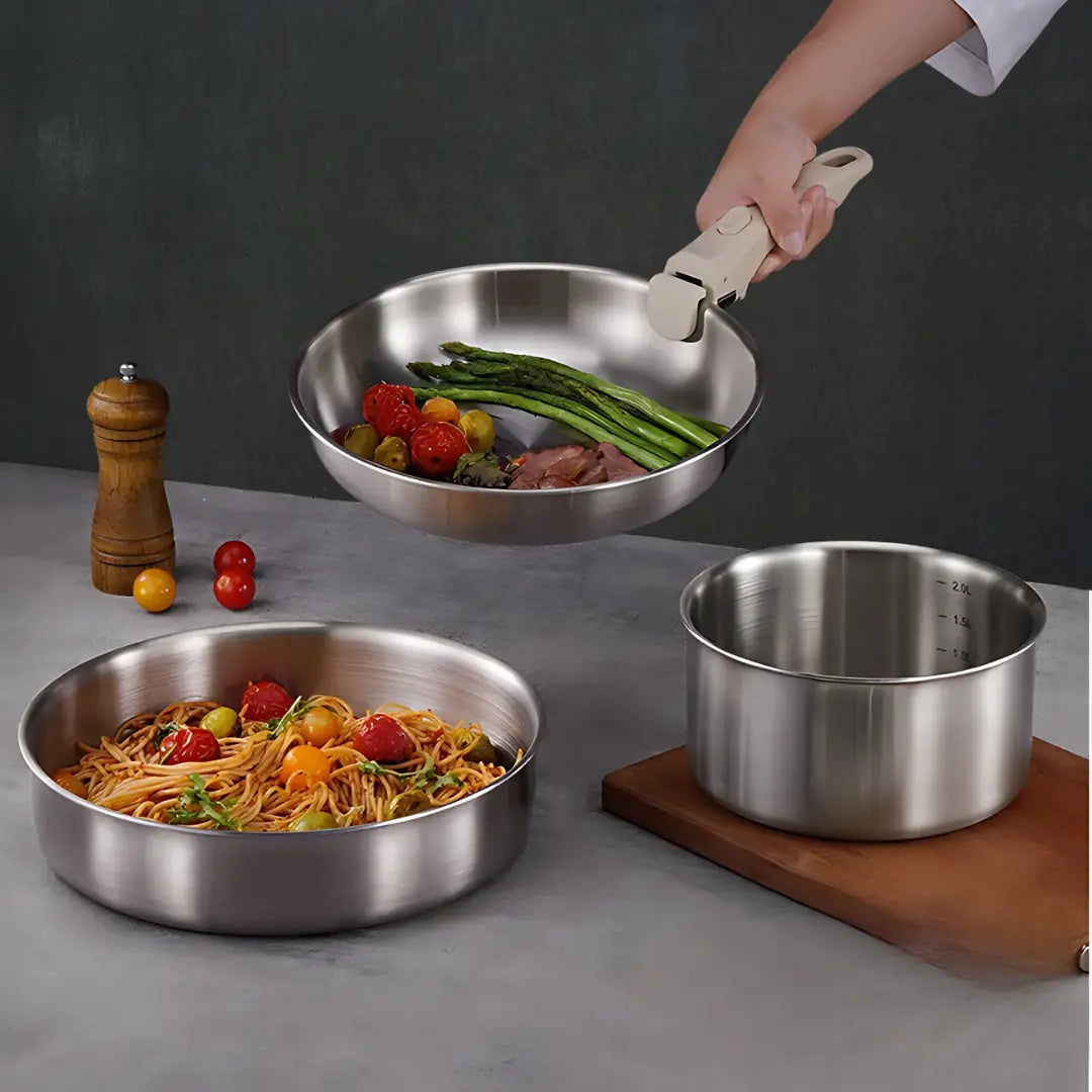 Gourmetific™ Stainless Steel Cookware Set