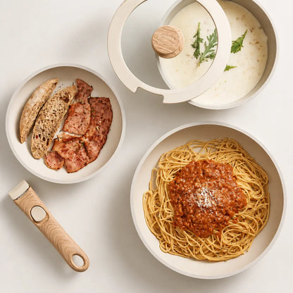 Gourmetific™ Cookware Set - Wooden Touch