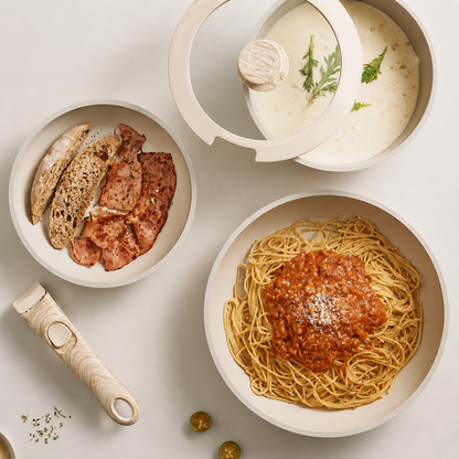 Gourmetific™ Cookware Set - Wooden Touch