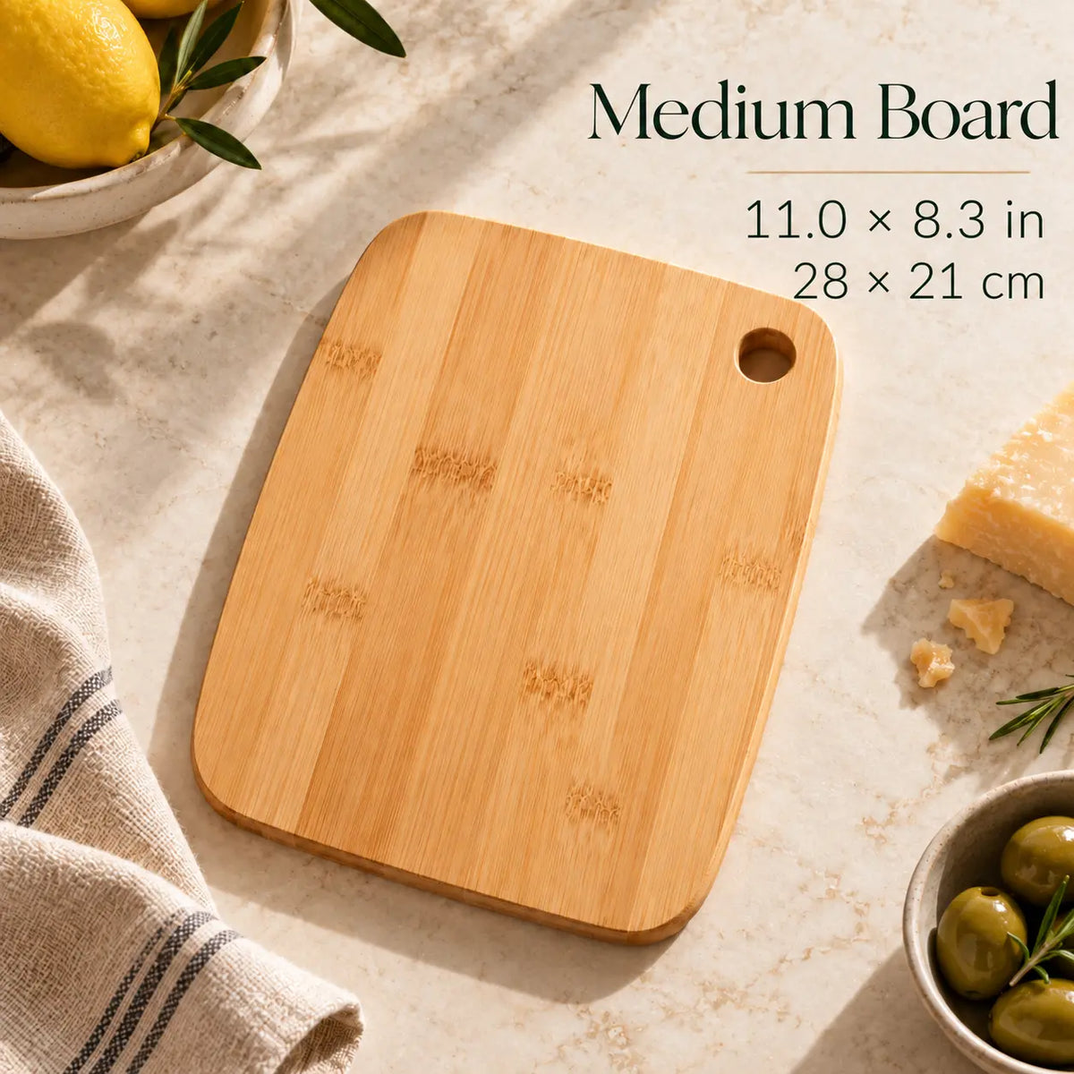Gourmetific™ Bamboo Cutting Board