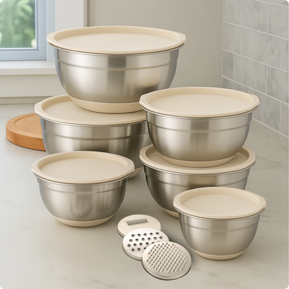 Gourmetific™ Stainless Steel Bowl Set