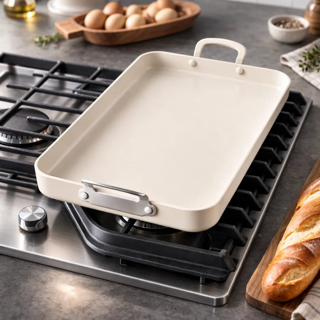 Grid Bottom Frying Pan Gourmetific™ Griddle Pan